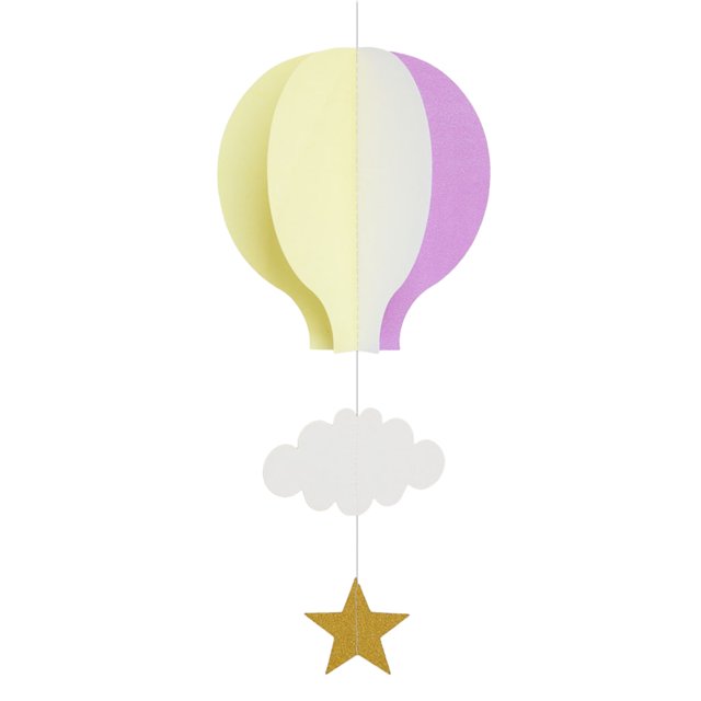 Baohd Hot air balloon paper string flower flag+55cm 21 inch