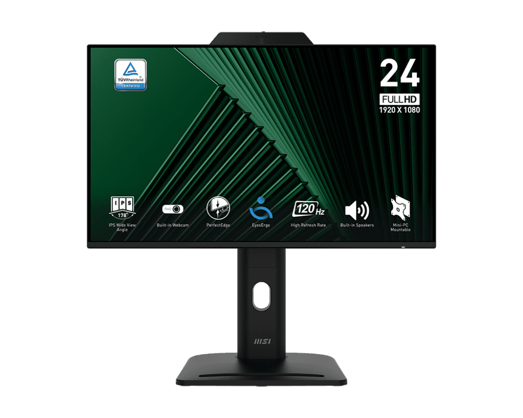 MSI 24 Po IPS 1920 x 1080 (FHD), 120 Hz, Caméra Web et Haut-Parleur Intégrés, Hauteur Ajustable (PRO MP242PMG)