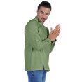 thumbnail image 3 of Atasi Chemise Henley Indienne pour Homme à Manches Longues, Décontractée, Col Mandarin, Courte Kurta, 3 of 7