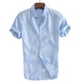 thumbnail image 1 of Men‘s Short-Sleeve Shirts Button Down Linen Shirt Summer Casual Tops, 1 of 3