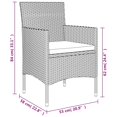 thumbnail image 4 of vidaXL 7 Piece Garden Dining Set with Cushions Black, 4 of 5