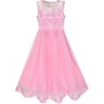 thumbnail image 1 of Robe de Fille Illusion Caramel Concours Mariage Fête 7 Ans, 1 of 7