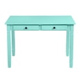 thumbnail image 4 of Homylin Home Office Desk with 2 Drawers, 43" Writing Computer Desk for Bedroom, Modern Green Makeup Vanity Table Desk, Study Table Writing Desk, Computer Work Station, Green, 4 of 9