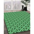 thumbnail image 3 of Ahgly Tapis d'Intérieur Lavable en Machine Carré Vert Émeraude Profond Transitionnel, 7 Pieds Carré, 3 of 7