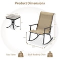 thumbnail image 3 of Costway 3 PCS Patio Rocker Set with High Backrest & Wood-Plastic Tabletop Coffee Table, 3 of 10
