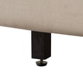 thumbnail image 2 of CorLiving Bellevue Queen Polyester Upholstered Platform Bed with Rectangle Tufted Headboard and Slats, Cream, 2 of 9