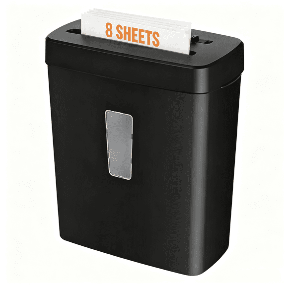 Destructeur à Coupe Croisée de 8 Feuilles, Destructeur de Papier Automatique Portable, Destructeur de CD et de Cartes de Crédit avec Panier de 13 L pour la Maison et le Bureau, Protection contre la Surchauffe
