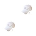 thumbnail image 3 of mmirethe Classic Baseball Hat With Ring Decor Adding Touch Of Style To Outfits Casual Ring White 2Set, 3 of 6