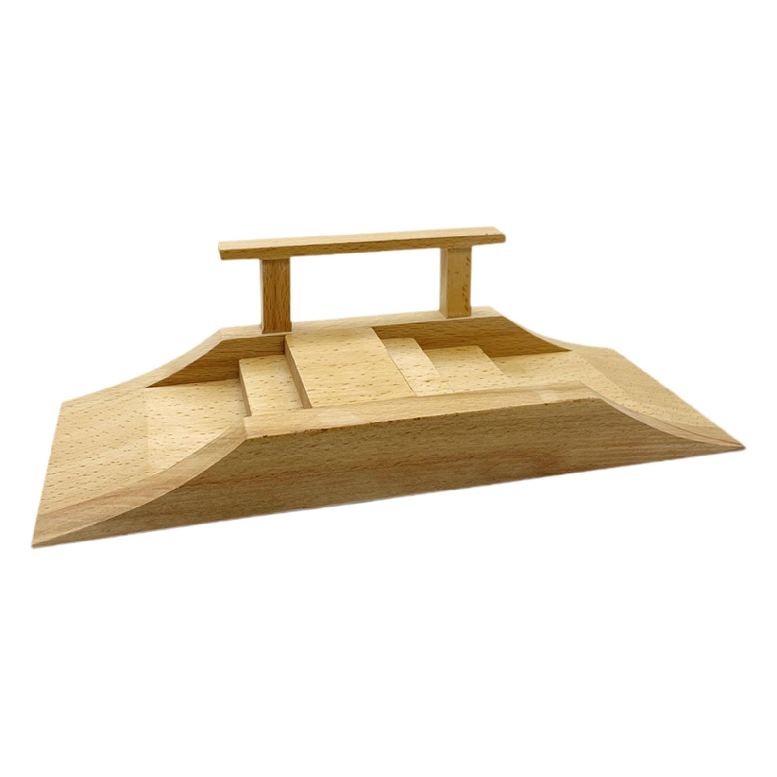 TISHITA Wooden Fingerboard Ramp Gift for Enthusiasts Ornament Fingerboard Skate Park Style C