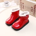 thumbnail image 4 of MIASHUI Bottes d'Hiver pour Filles Bottines d'Hiver Bébé Chaussures Chaudes à Semelles Souples, Rouge, 2,5-3 Ans, 4 of 4