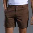 thumbnail image 4 of EOYWHK Linen Gym Shorts Juniors Relaxed Fit Dress Shorts Summer Casual Solid Color Elastic Drawstring Pockets, 4 of 7