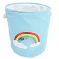 thumbnail image 1 of Printed Laundry Baskets Folding Cartoon Pattern Linen Fabric Laundry Organizing Basket(Blue Rainbow), 1 of 9