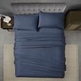 thumbnail image 3 of Swift Home Basic 4-Piece Double Size Sheet Set, Ultra Soft, Deep Pocket, Easy Care Bedding Set, Navy, 3 of 7