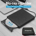 thumbnail image 4 of External Blu-ray Burner, USB3.0+Type-C Laptop Desktop Universal BD/DVD/CD Burning 5 in 1 Card Reader, Multi-function Optical Drive - Black (Blu-ray Burning), 4 of 5