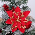 thumbnail image 2 of 10PCS Artificial Flower Fake Christmas Flower Home Office PE Floral Decoration  Tree Ornament, 2 of 10