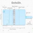 thumbnail image 2 of fastboy PU Leather Notebook Binder Clear Binder Pockets Budget Envelope Blue, 2 of 5