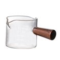 thumbnail image 2 of jifeng Cup Transparent Drinkware Bar cup walnut handle 150ml 150ml, 2 of 4