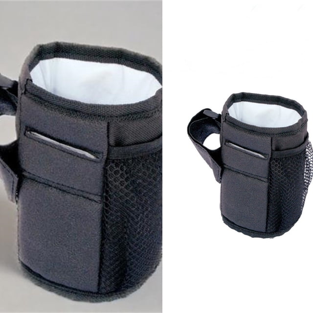 Portable Wheelchair Drink Caddy Sturdy Fabric Beverage Storage Organizer With Easy Design For Car Seat