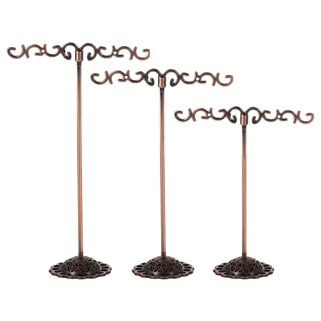 Shisuyan Jewelry Organizer Stand Antique Copper 3Pcs 3.1X1.4X5.1In