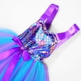thumbnail image 3 of MIASHUI Robe de Demoiselle d'Honneur Sans Manches à Bretelles, Ensemble de Robes de Princesse Sirène avec Bandeau, Violet Foncé, 7-8 Ans, 3 of 7