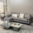 thumbnail image 2 of Costway Modular L-shaped Sectional Sofa with  Reversible Chaise & 2 USB Ports Grey, 2 of 10