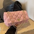 thumbnail image 4 of LNGOOR Ladies‘ Shoulder Bag Diamond Pattern Embroidery Flap Soft Pillow Bag Large Capacity Top Handle Fashion Handbag, 4 of 7