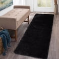 thumbnail image 1 of GlowSol 2' x 8' Hallway Runner Rug Shag Furry Runner Rug Plush Fluffy Rug Soft Rug for Nursery Playroom Home Decorative, Black, 1 of 6