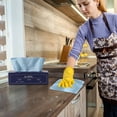 thumbnail image 2 of Disposable Microfiber Cleaning Wipes, Degreasing Cloths for Kitchen/Bathroom, Quick-Dry & Reusable Towels (20x20cm, 1 Box), 2 of 9