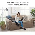 thumbnail image 2 of MAYTEX Pixel Ultra Soft Stretch Sofa Couch Furniture Cover Slipcover, Sand, 2 of 5