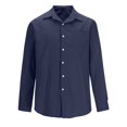 thumbnail image 3 of Birdeem Chemise Décontractée Mode Homme Couleur Unie Boutons Poches Manches Longues Col Rabattu, 3 of 5