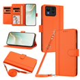 thumbnail image 1 of Book Style Wallet Cover for ASUS Zenfone 11 Ultra, Soft PU Leather, Orange, 1 of 6