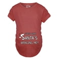 thumbnail image 2 of Maternity Guess What Santa Bringing Pregnancy Announcement Funny Christmas Shirt (Red) - M, 2 of 3