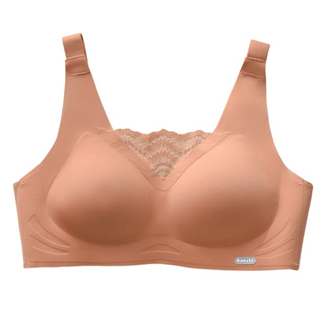 Women's Non Wired Padded Full Cup Bra - Wireless Supportive Bustier - W-Shape Structure Breathable Comfort Bra
