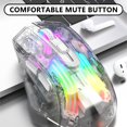 thumbnail image 4 of Save Big! Transparent RGB Gaming Mouse, 5-Gear DPI Adjustment, Wired, Wireless & Bluetooth Connection, for PC & Laptop Gaming, 4 of 6