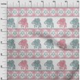 thumbnail image 2 of oneOone Cotton Flex Fabric Floral & Elephant Block Print Fabric BTY 40 Inch Wide, 2 of 4