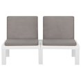 thumbnail image 5 of vidaXL 2 Piece Garden Lounge Set with Cushions Plastic White, 5 of 5