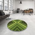 thumbnail image 4 of Ahgly Company Tapis d'Intérieur Lavable en Machine Carré Vert Pistache Transitionnel, 6 Pieds Carré, 4 of 7