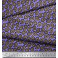 thumbnail image 2 of Soimoi Poly Georgette Fabric Spiral & Paisley Decor Fabric Printed Yard 52 Inch Wide, 2 of 3