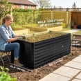 thumbnail image 3 of Outsunny 5' x 3' x 2' Raised Garden Bed, Galvanized Planter Box Black, 3 of 10