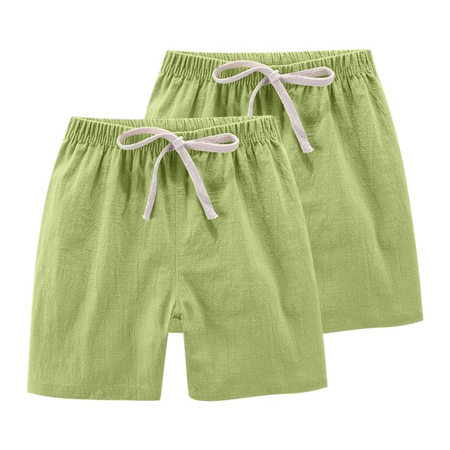 RXIRUCGD 2025 Summer Clothes for Kids 2PC Children's Summer Solid Casual Sports Shorts With Drawstring For Kids