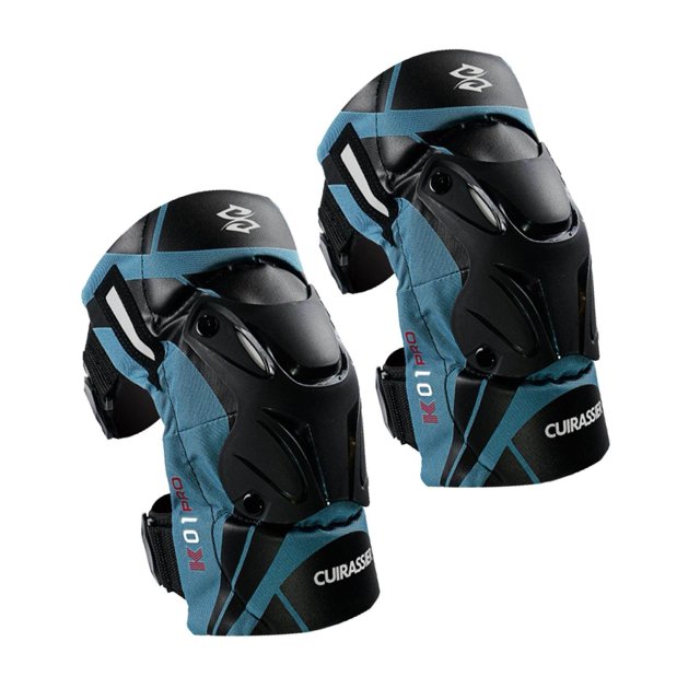 2x Motorcycle Knee Pads K01-3 Protector Unisex Adult Racing 2pcs Knee for Motocross Racing Reflective Light Blue