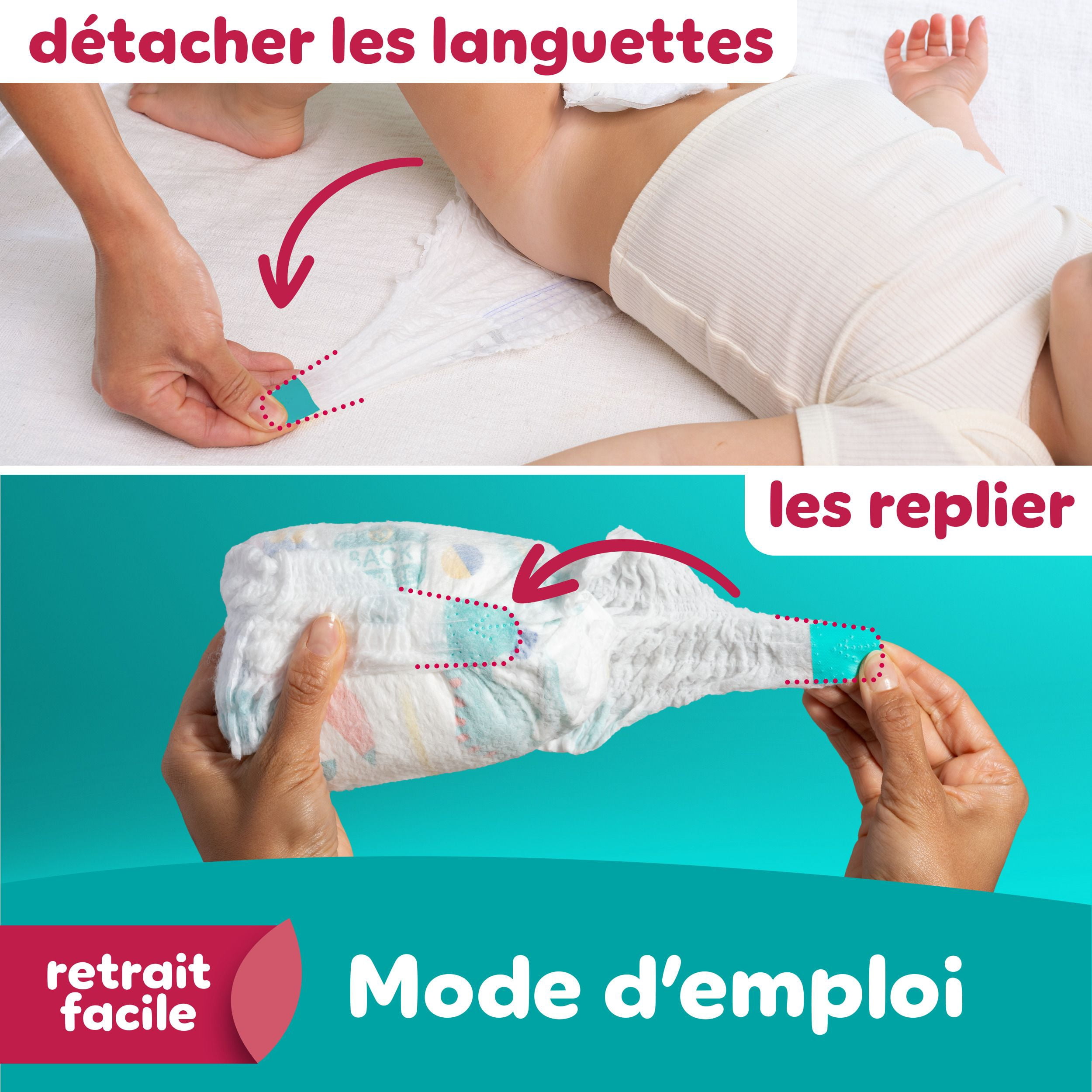 Couches Pampers Cruisers 360°, ajustement jusqu’à 100 % sans fuites, conçues pour les bébés actifs, couche à enfiler, rabats rapides conçus pour faciliter les changements, taille 4, 21 unités