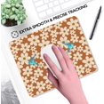 thumbnail image 5 of Square Mouse Pad Pretty Flower , Floral Personalized Premium-Textured Mousepads Design , Washable Lycra Cloth Mousepad , Non-Slip Rubber Base Computer Mouse Pads for Wireless Mouse, 5 of 5