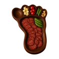 thumbnail image 2 of WMQPNNS New Trending Wooden Fruit Bowl for Kitchen Living Room Dining Table Large Foot Design 20Cm Durable Food Storage Container for Fruits Snacks Todays Deals Clearance Sale, 2 of 6