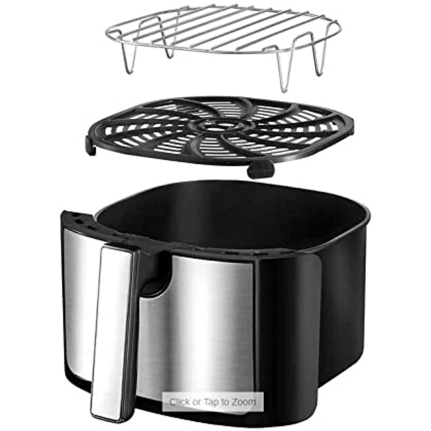 Gourmia 7 Quart Digital Air Fryer, Black - Preheat and Turn