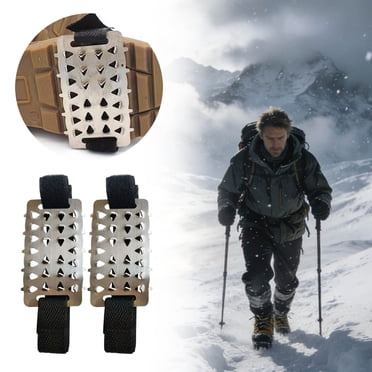 Durable Ice Cleats With Stainless Steel For Winter Traction On Ice And For Outdoor Hiking Adventure 2PCS