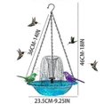 thumbnail image 3 of Fontaine Bain d'Oiseaux Grishay Violet, Nouvelle 2025 Mangeoire pour Oiseaux d'Extérieur à Énergie Solaire_Perfect Gift, 3 of 5