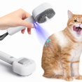 thumbnail image 1 of Spray Comb Hair Removal Brush for Cats & Dogs, White, 1 of 12