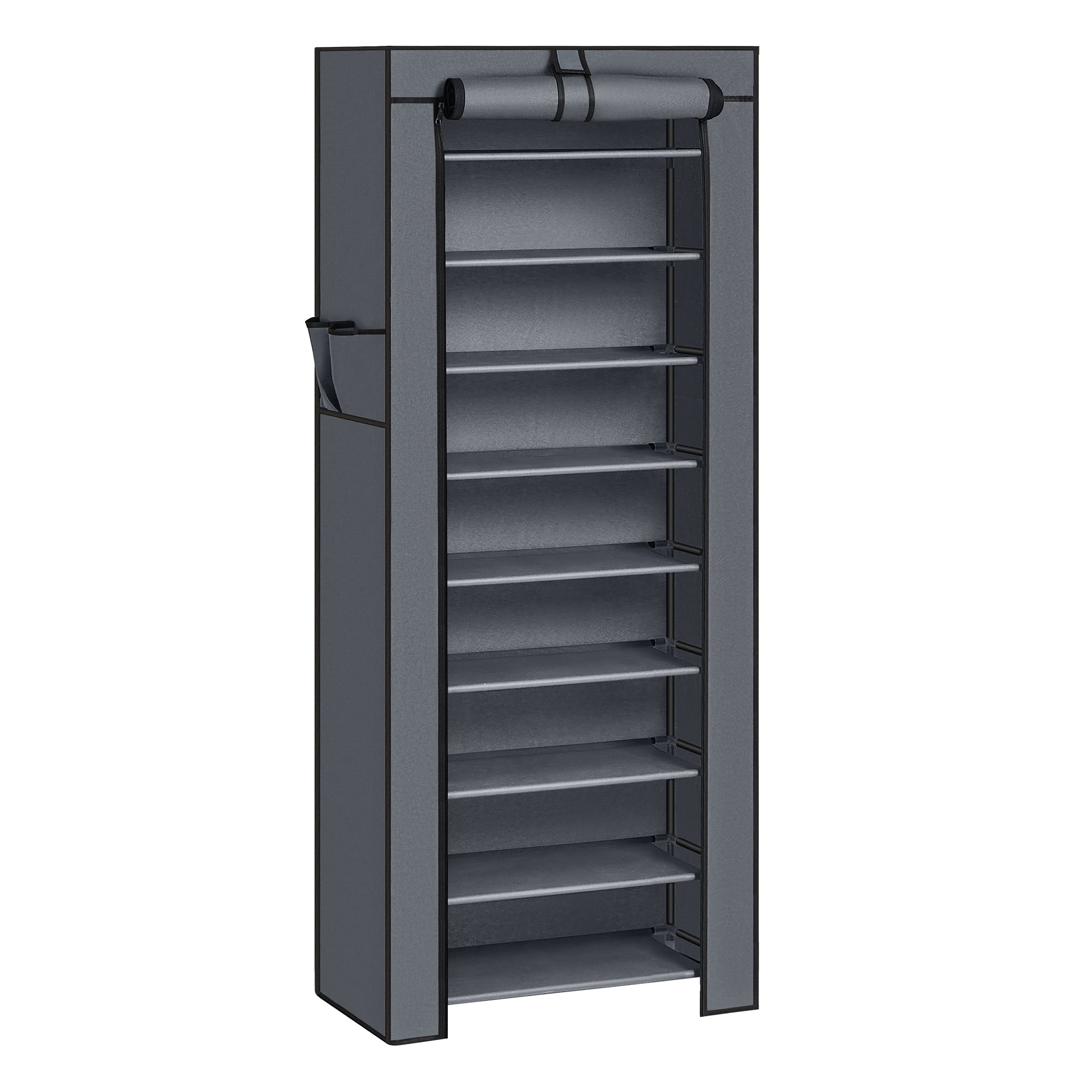SONGMICS 9-Tier Shoe Rack, Shoe Storage Cabinet with Dustproof Cover, Free-Standing Shoe Storage Organizer for Closet, Entryway, Hold 27-35 Pairs of Shoes, for Sneakers, High Heels
