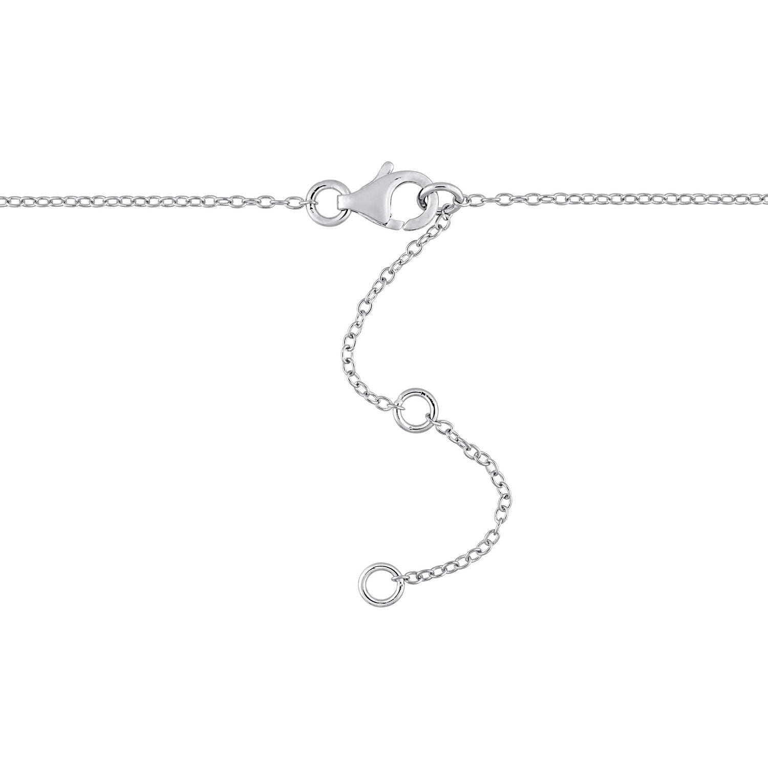Miabella 2-Piece Set 3-1/2 Carat T.G.W. Created Moissanite Sterling Silver Station Bolo Bracelet & Necklace